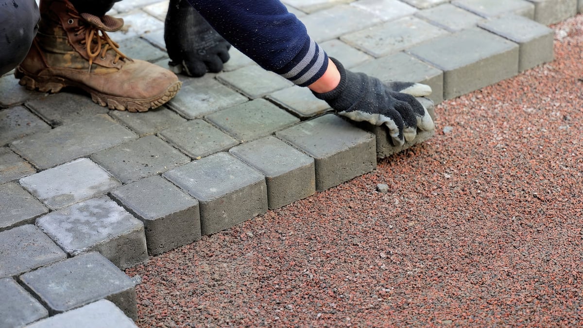 Block paving installation